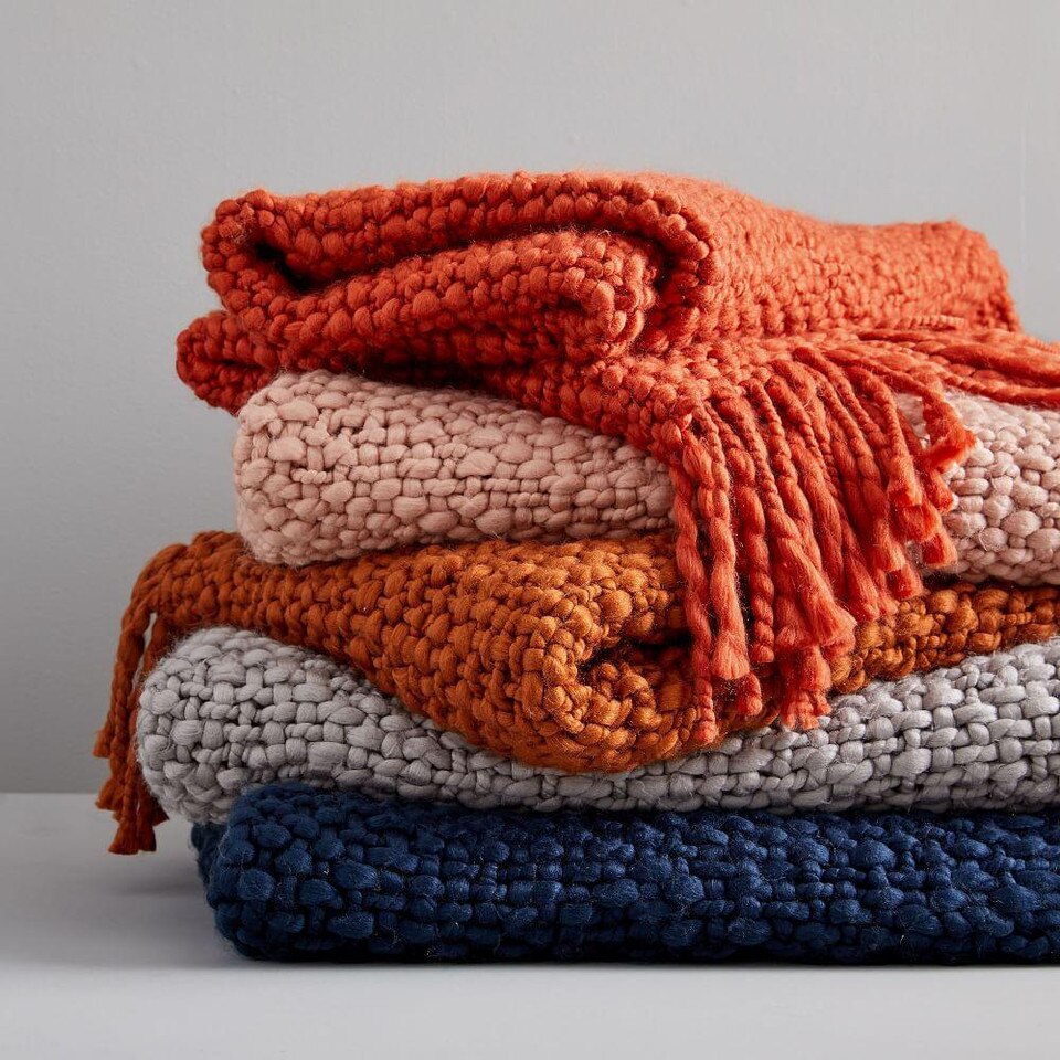 Solid Basketweave Throw west elm Australia